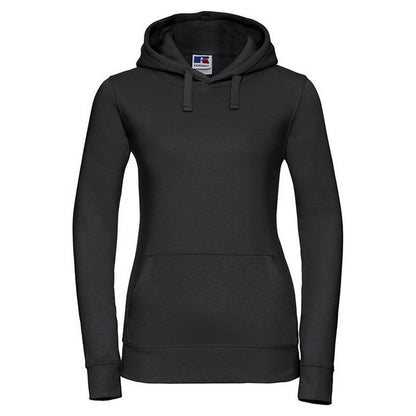Black - Front - Russell Womens-Ladies Authentic Hoodie