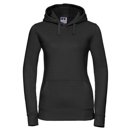 Black - Front - Russell Womens-Ladies Authentic Hoodie