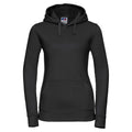 Black - Front - Russell Womens-Ladies Authentic Hoodie