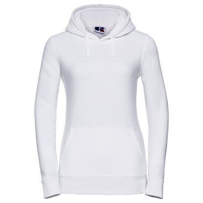 White - Front - Russell Womens-Ladies Authentic Hoodie