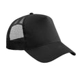 Black - Front - Beechfield Childrens-Kids Trucker Cap