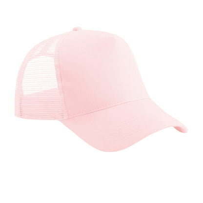 Pastel Pink - Front - Beechfield Childrens-Kids Trucker Cap