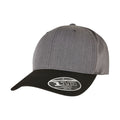 Dark Grey-Black - Front - Flexfit Unisex Adult 110 Contrast Melange Cap