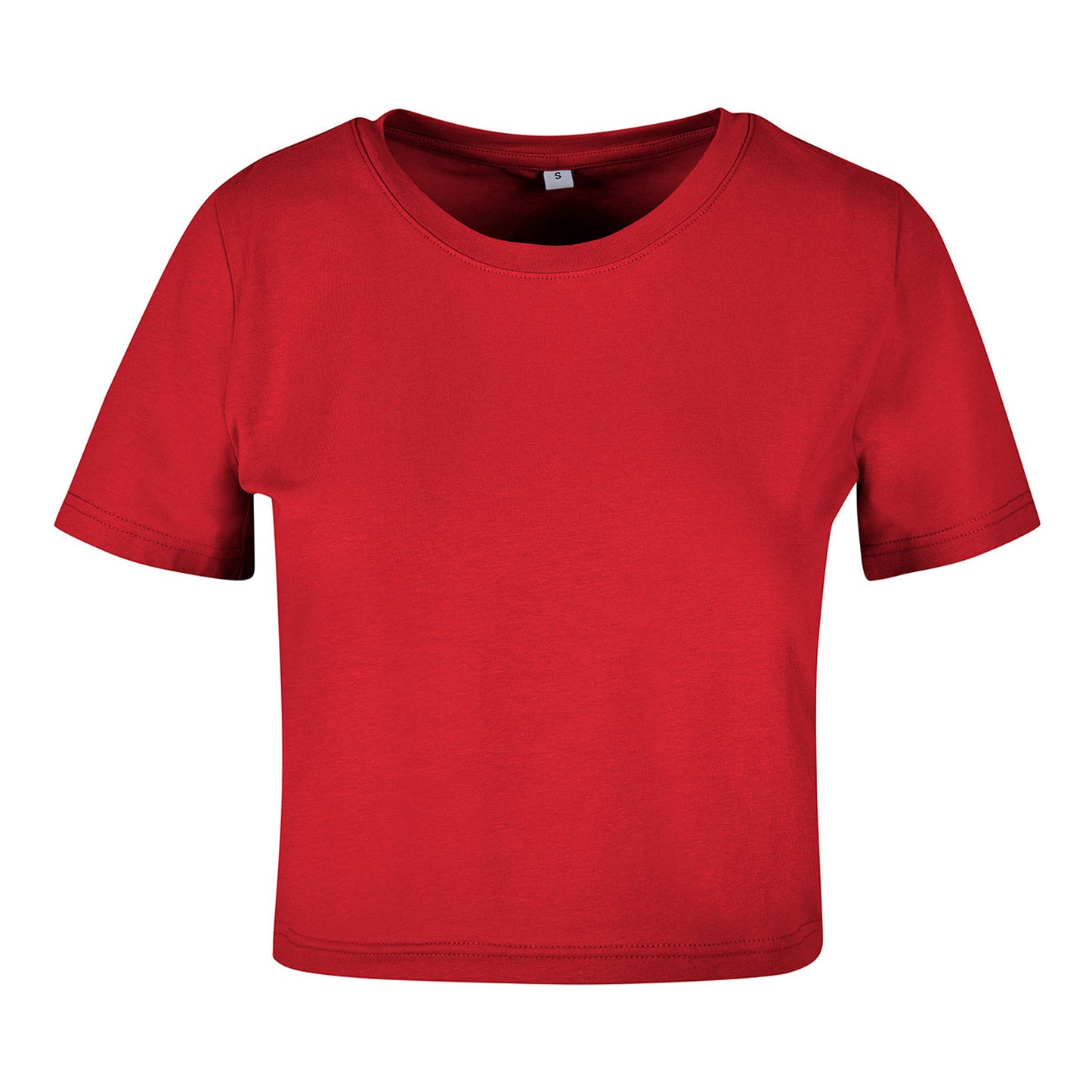 City Red - Front - Build Your Brand Womens-Ladies Crop Top