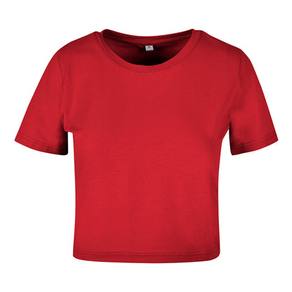 City Red - Front - Build Your Brand Womens-Ladies Crop Top