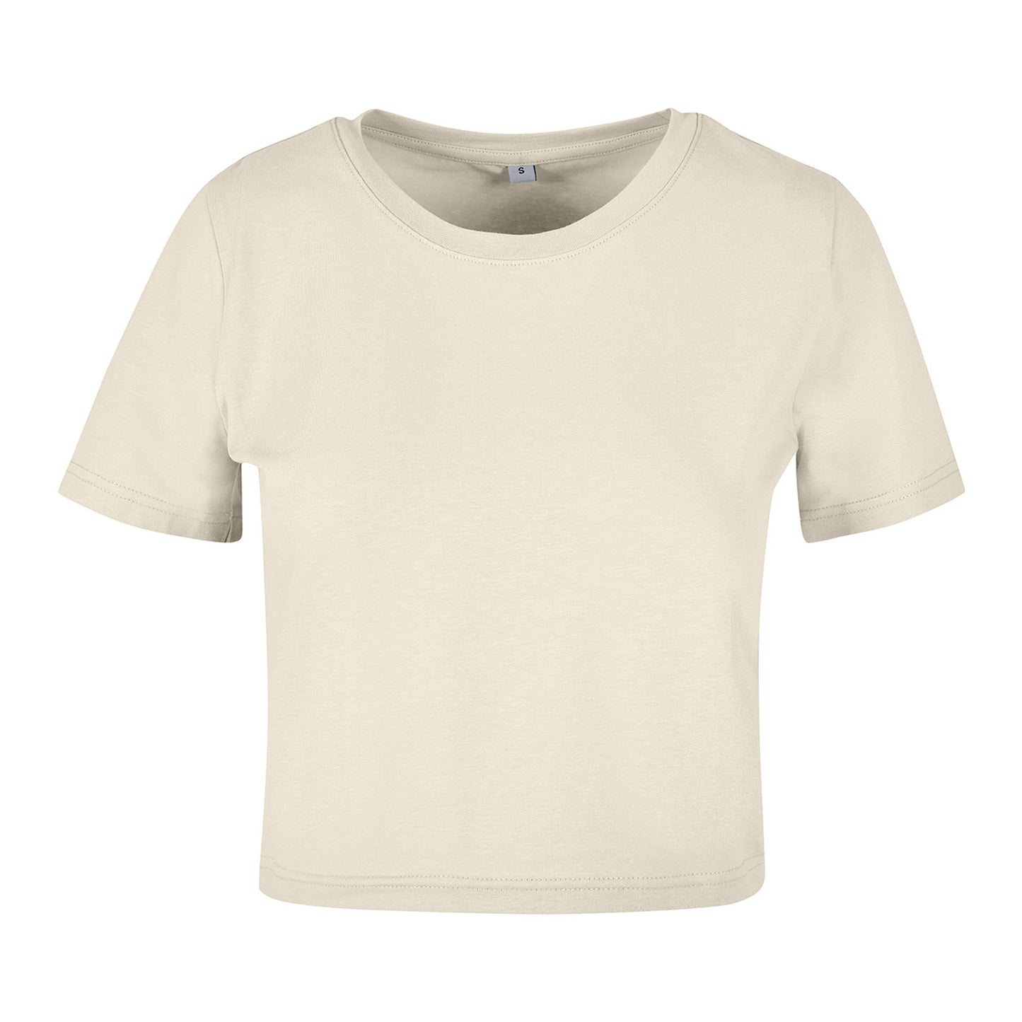 White Sand - Front - Build Your Brand Womens-Ladies Crop Top