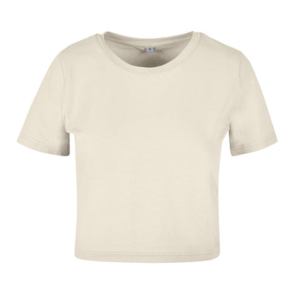 White Sand - Front - Build Your Brand Womens-Ladies Crop Top