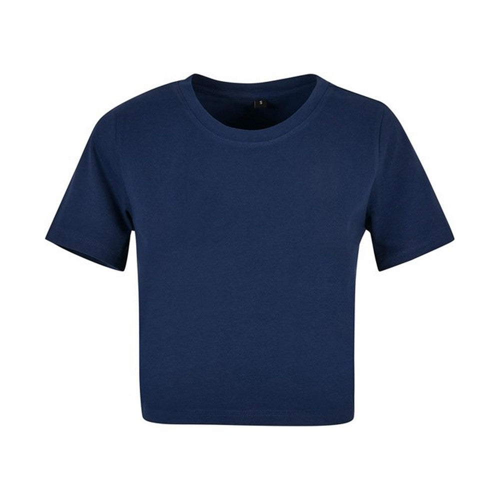 Light Navy - Front - Build Your Brand Womens-Ladies Crop Top