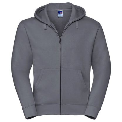 Convoy Grey - Front - Russell Mens Authentic Full Zip Hoodie