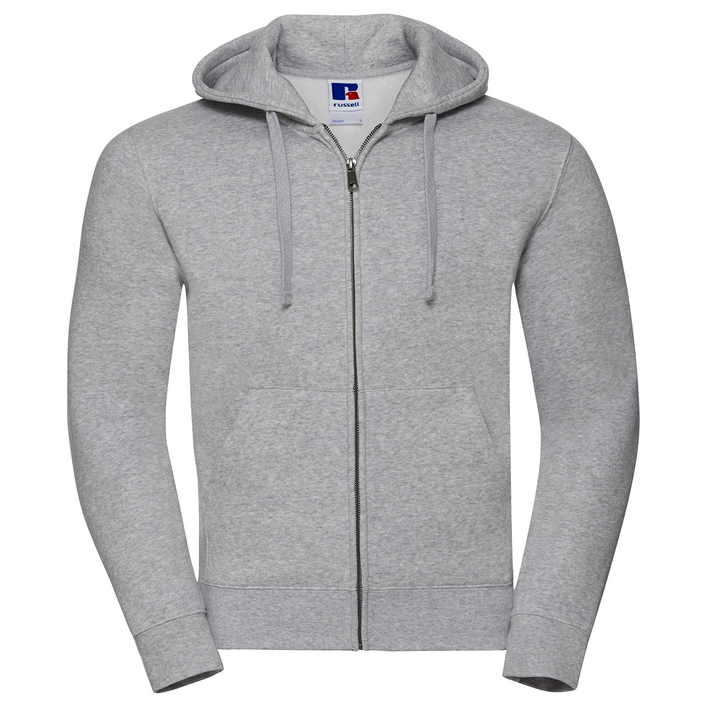 Light Oxford - Front - Russell Mens Authentic Full Zip Hoodie