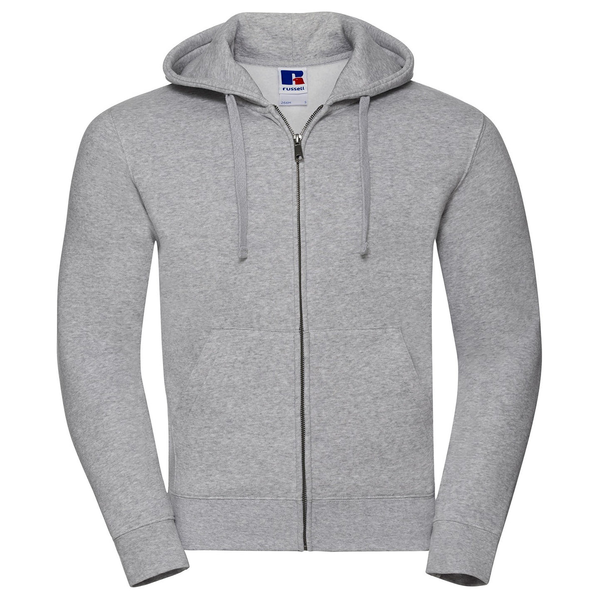 Light Oxford - Front - Russell Mens Authentic Full Zip Hoodie