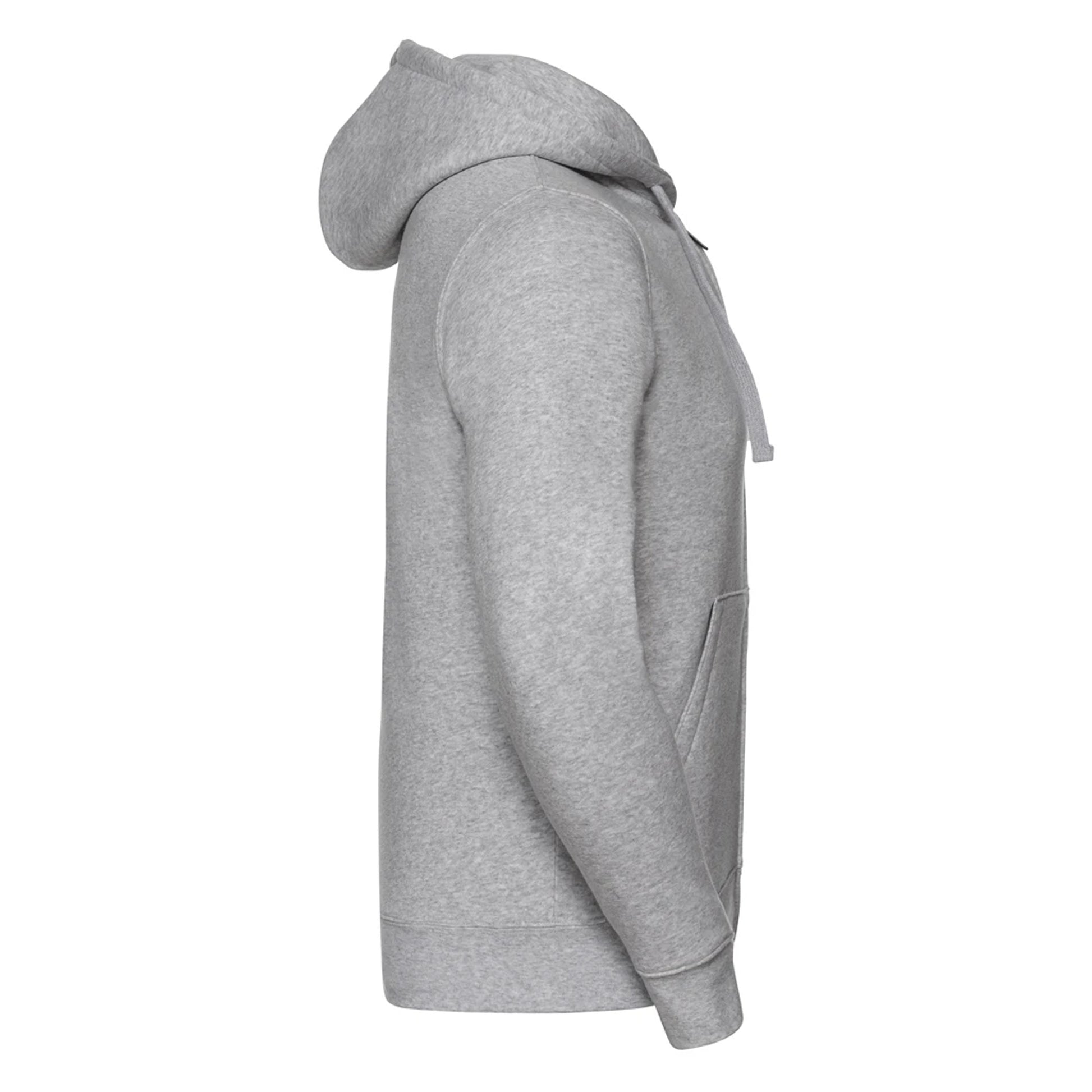 Light Oxford - Side - Russell Mens Authentic Full Zip Hoodie