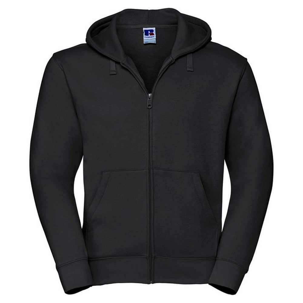 Black - Front - Russell Mens Authentic Full Zip Hoodie