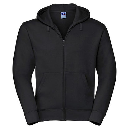 Black - Front - Russell Mens Authentic Full Zip Hoodie