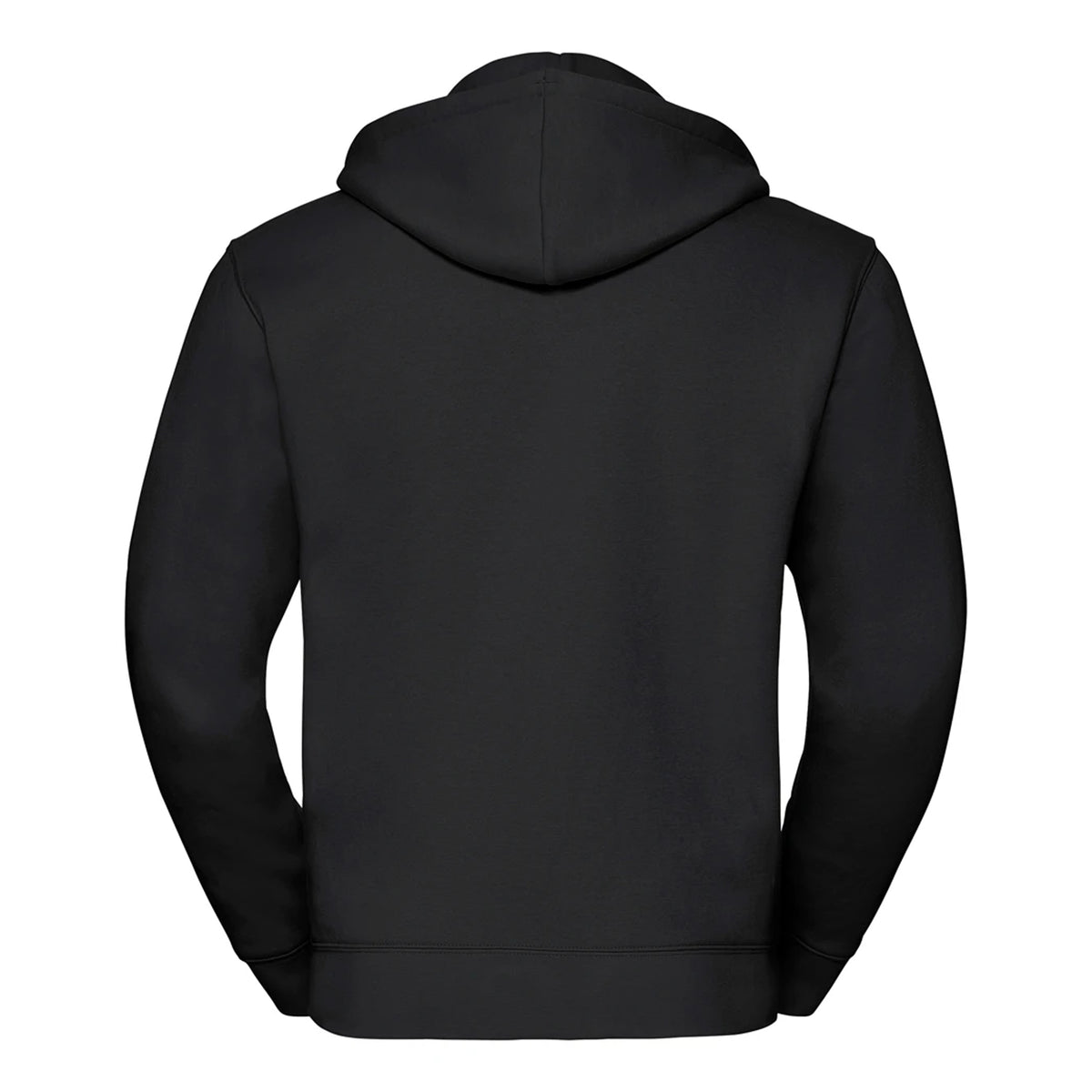 Black - Back - Russell Mens Authentic Full Zip Hoodie