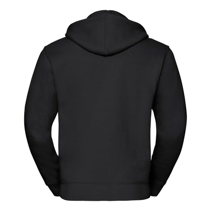 Black - Back - Russell Mens Authentic Full Zip Hoodie