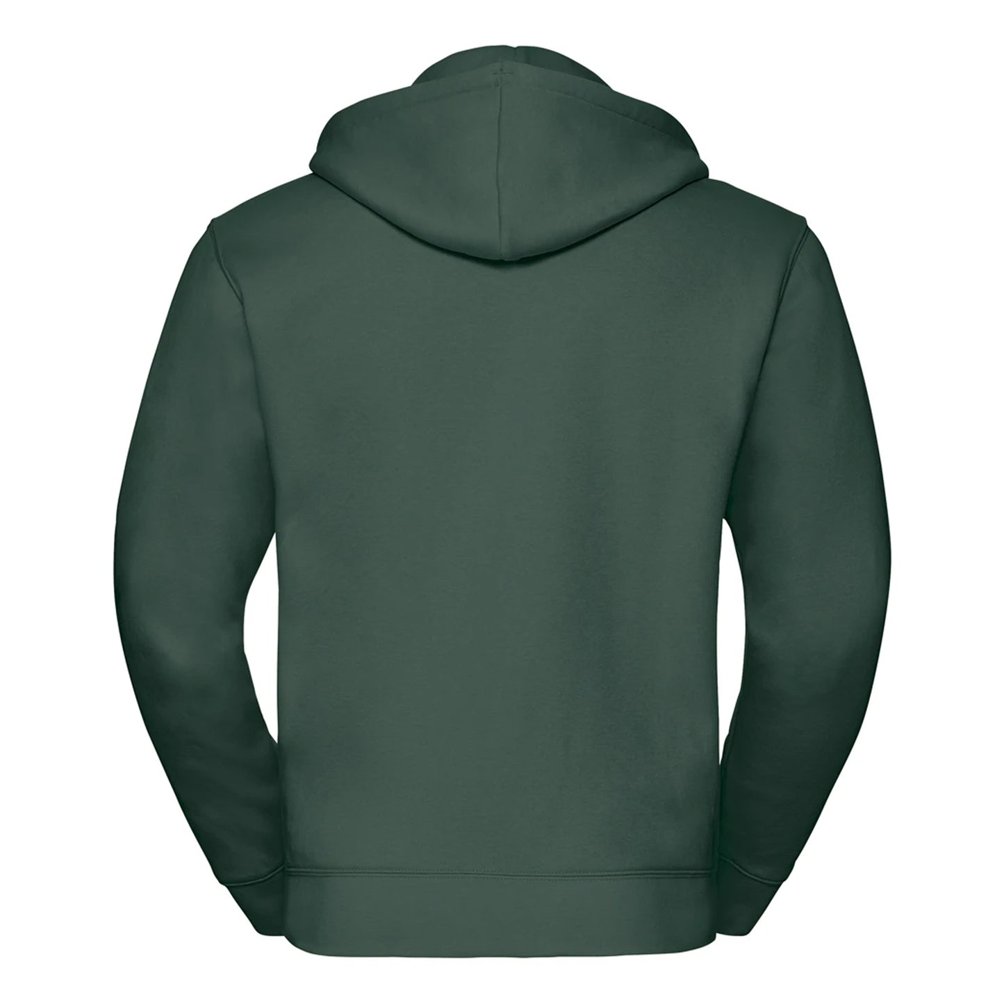 Bottle Green - Back - Russell Mens Authentic Full Zip Hoodie