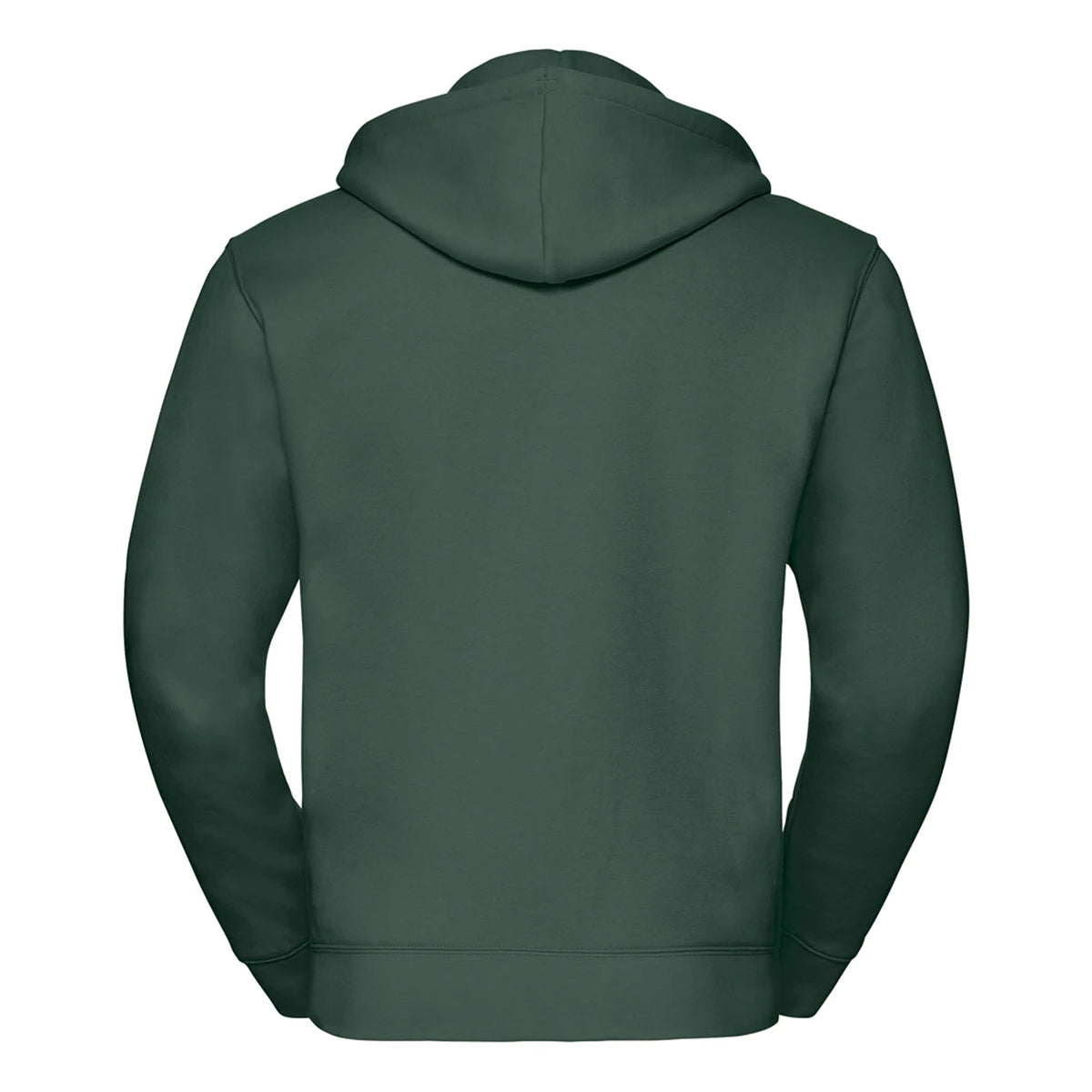 Bottle Green - Back - Russell Mens Authentic Full Zip Hoodie