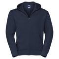 French Navy - Front - Russell Mens Authentic Full Zip Hoodie
