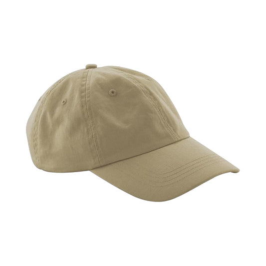 Desert Sand - Front - Beechfield Unisex Adult 6 Panel Organic Cotton Baseball Cap