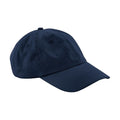 Navy - Front - Beechfield Unisex Adult 6 Panel Organic Cotton Baseball Cap