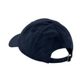 Navy - Back - Beechfield Unisex Adult 6 Panel Organic Cotton Baseball Cap