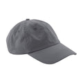 Graphite Grey - Front - Beechfield Unisex Adult 6 Panel Organic Cotton Baseball Cap