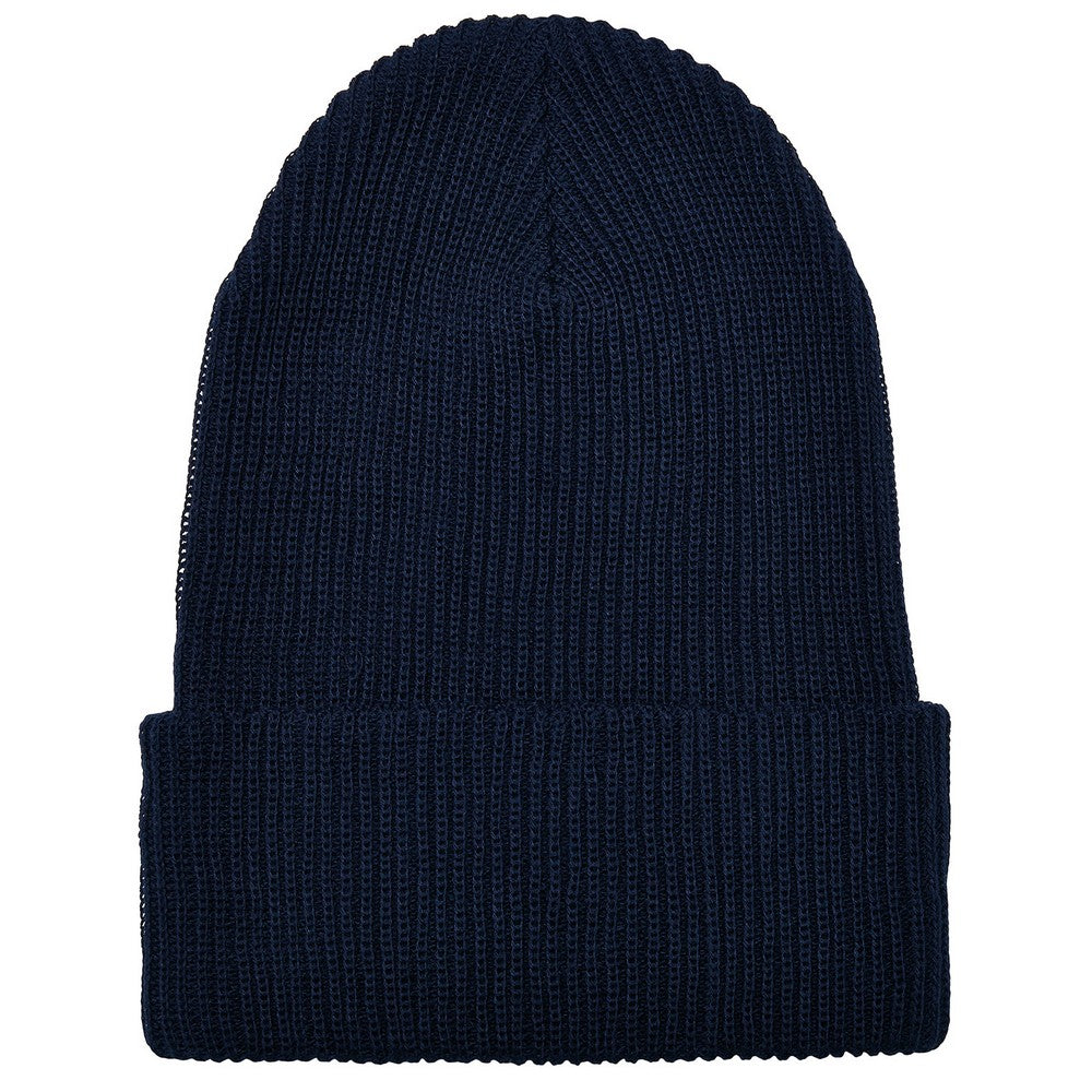 Navy - Front - Flexfit Unisex Adult Knitted Recycled Yarn Beanie