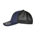 Navy-Black - Side - Flexfit Unisex Adult 110 Canvas Structured Trucker Cap