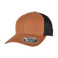 Toffee-Black - Front - Flexfit Unisex Adult 110 Canvas Structured Trucker Cap