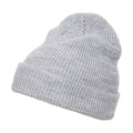Heather Grey - Front - Flexfit Unisex Adult Knitted Long Beanie