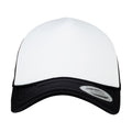 White-Black - Front - Flexfit Unisex Adult Foam Curved Peak Trucker Cap