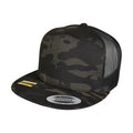 Black - Front - Flexfit Unisex Adult Camouflage Trucker Cap