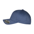 Navy - Side - Flexfit Unisex Adult Woolly Combed Adjustable Cap