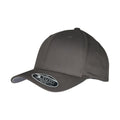 Dark Grey - Front - Flexfit Unisex Adult Woolly Combed Adjustable Cap