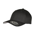 Black - Front - Flexfit Unisex Adult Woolly Combed Adjustable Cap