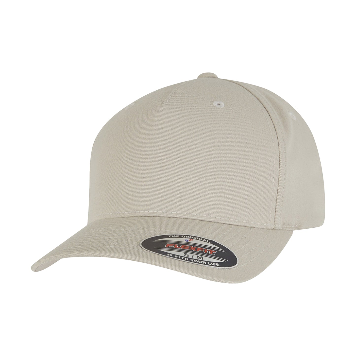 Beige - Front - Flexfit Unisex Adult 5 Panel Cap