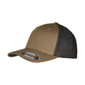 Olive-Black - Lifestyle - Flexfit Unisex Adult Mesh Recycled Trucker Cap