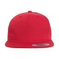Red - Front - Flexfit Childrens-Kids Pro-style Twill Snapback Cap