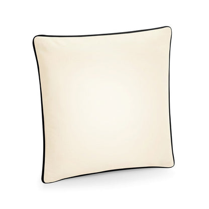 Natural-French Navy - Front - Westford Mill Cotton Piped Cushion Cover