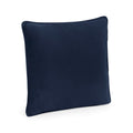 Natural-French Navy - Back - Westford Mill Cotton Piped Cushion Cover