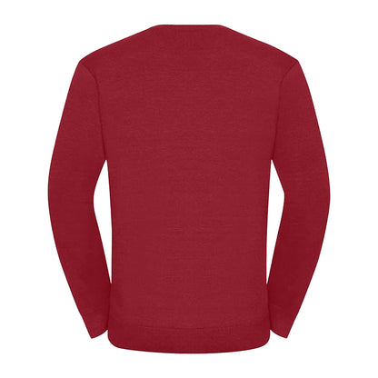 Classic Red - Back - Russell Mens Set-in Sweatshirt
