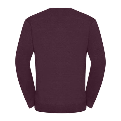 Burgundy - Back - Russell Mens Set-in Sweatshirt