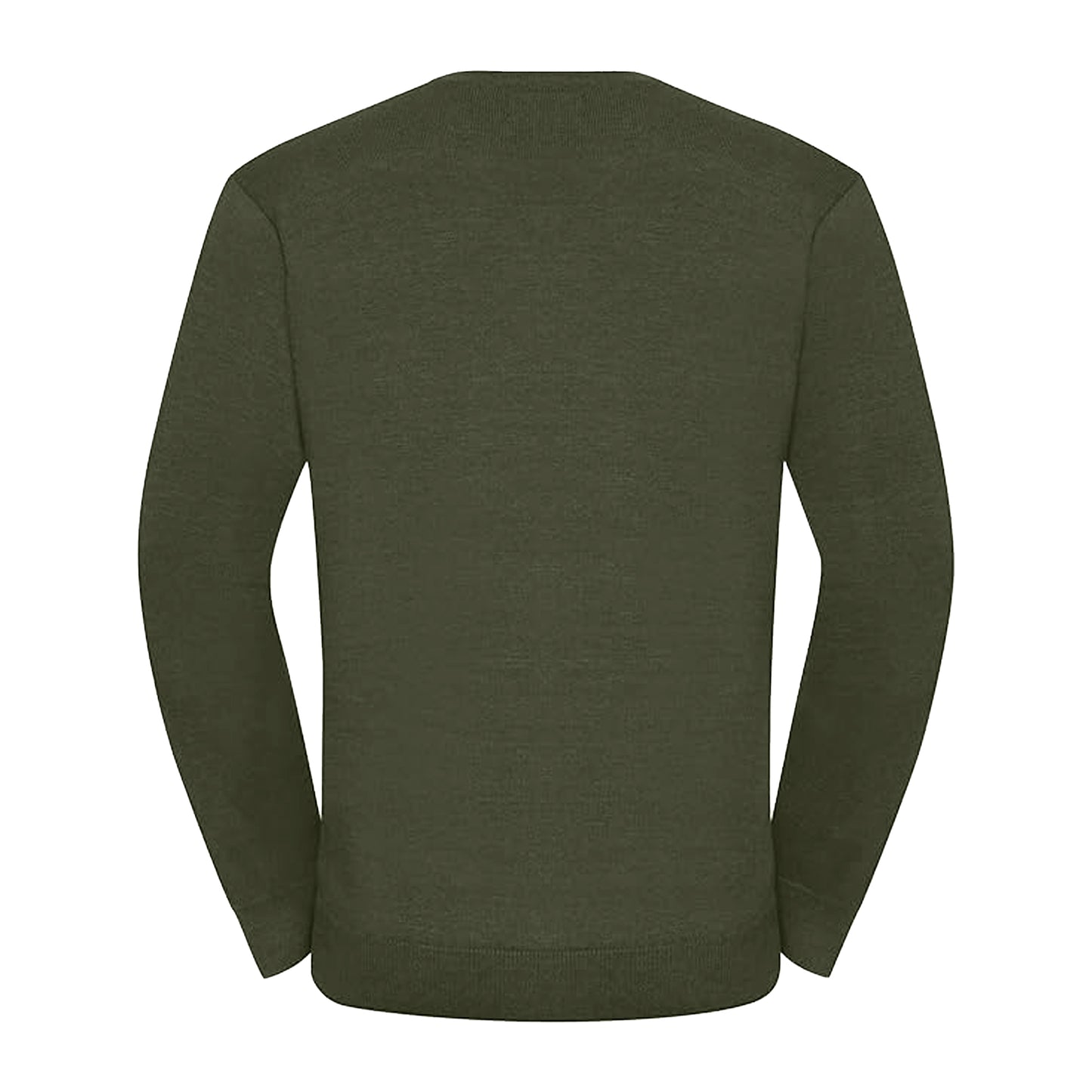 Olive - Back - Russell Mens Set-in Sweatshirt