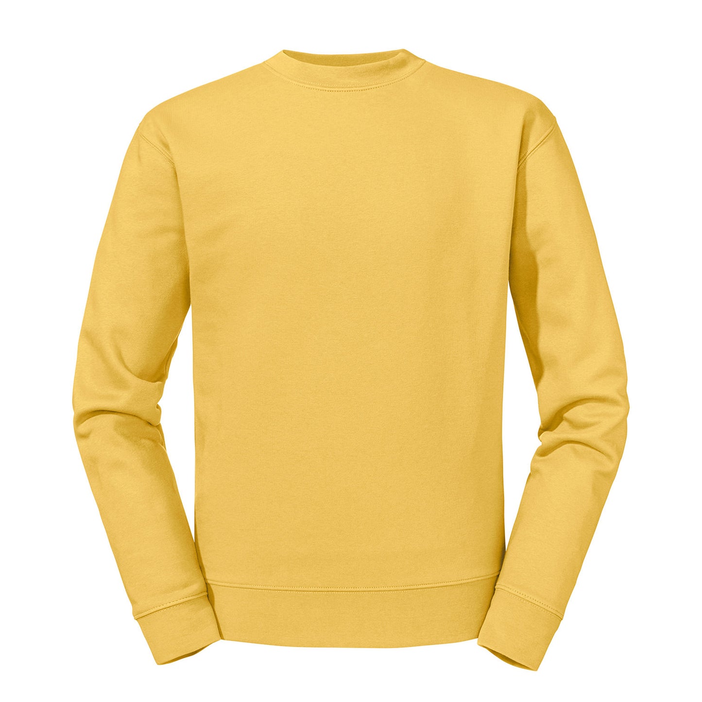 Mustard Yellow - Front - Russell Mens Set-in Sweatshirt