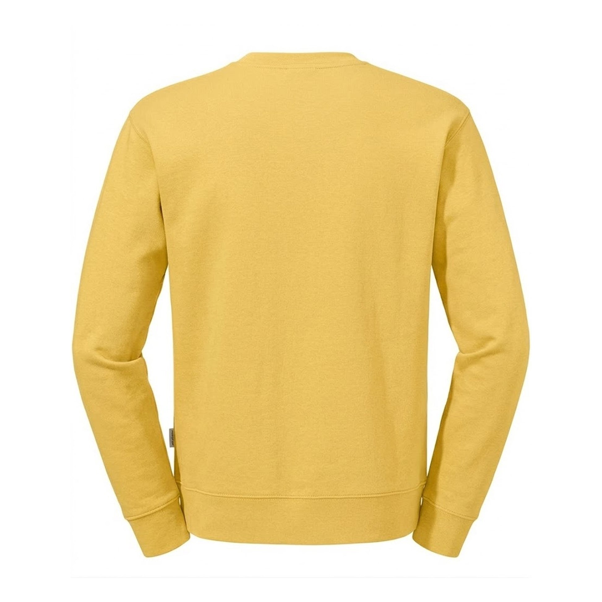 Mustard Yellow - Back - Russell Mens Set-in Sweatshirt