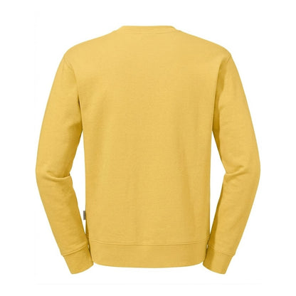 Mustard Yellow - Back - Russell Mens Set-in Sweatshirt