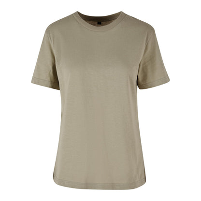 Pale Olive - Front - Build Your Brand Womens-Ladies Oversized T-Shirt