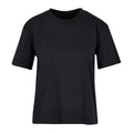 Black - Front - Build Your Brand Womens-Ladies Oversized T-Shirt