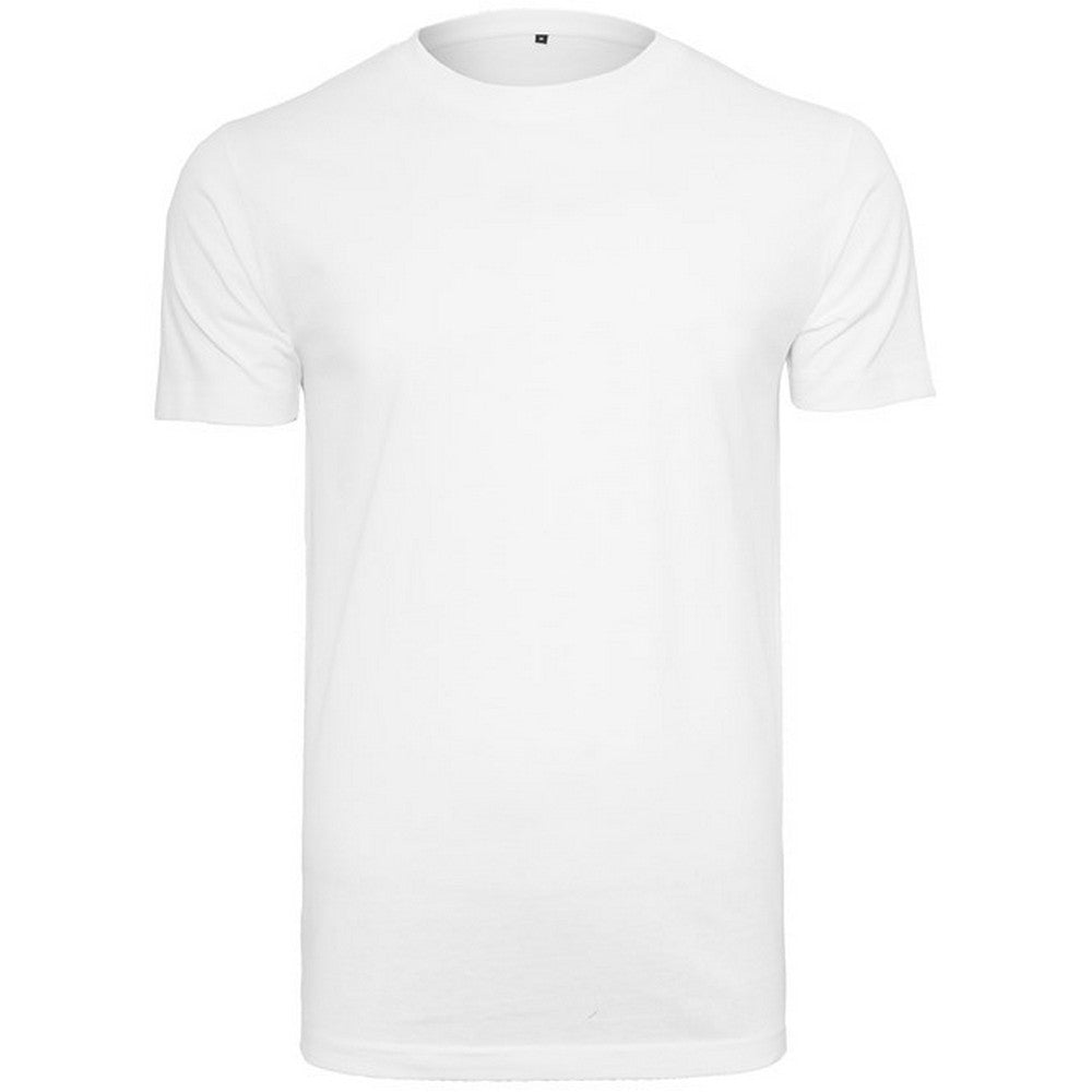 White - Front - Build Your Brand Mens Organic Round Neck T-Shirt